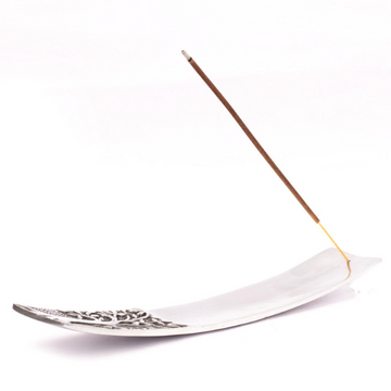 Aluminum Incense Holder / Burner Strip, Tree of Life, approx. 9.5 inches