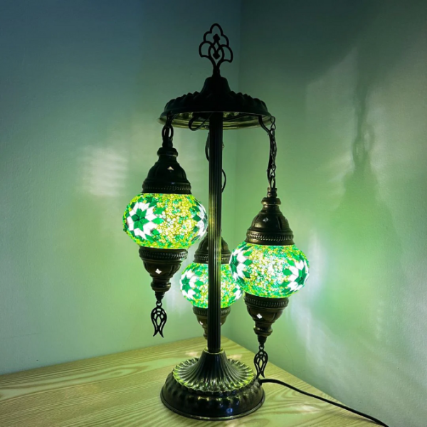 3 Tiered Handcrafted                                                        Mosaic Table Lamp