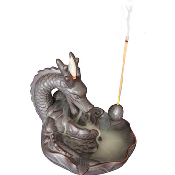 Ceramic Backflow Incense Burner - Dragon