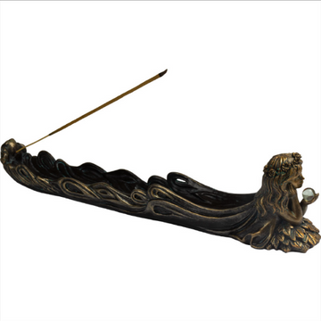 Polyresin Incense Holder - Fairy w/ Sphere