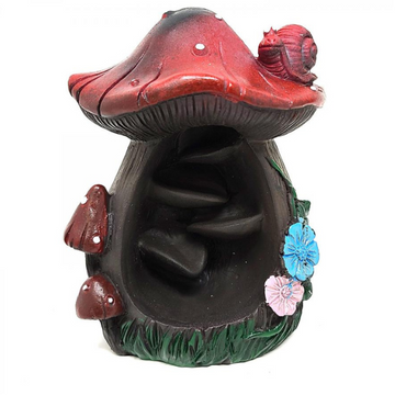 Mushroom Backflow Cone Incense Burner 5"H x 3"W