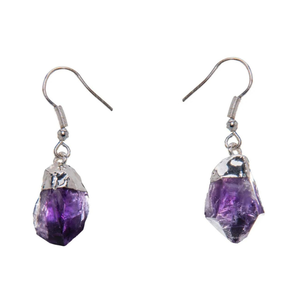 AMETHYST POINT EARRING