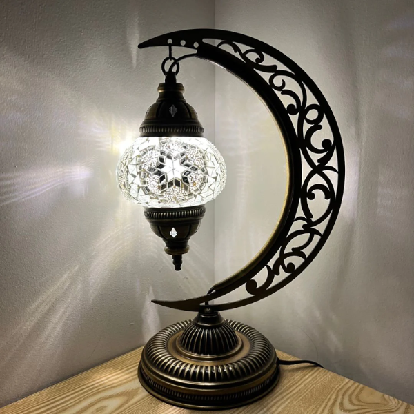 MSS 1 Handcrafted Moon                                            Medium Mosaic Lamp